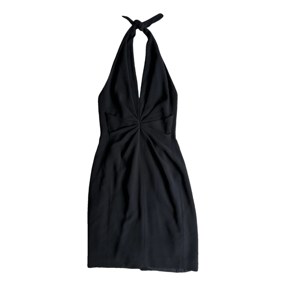 TAHARI Vintage Classic Black Open Back Halter Dress